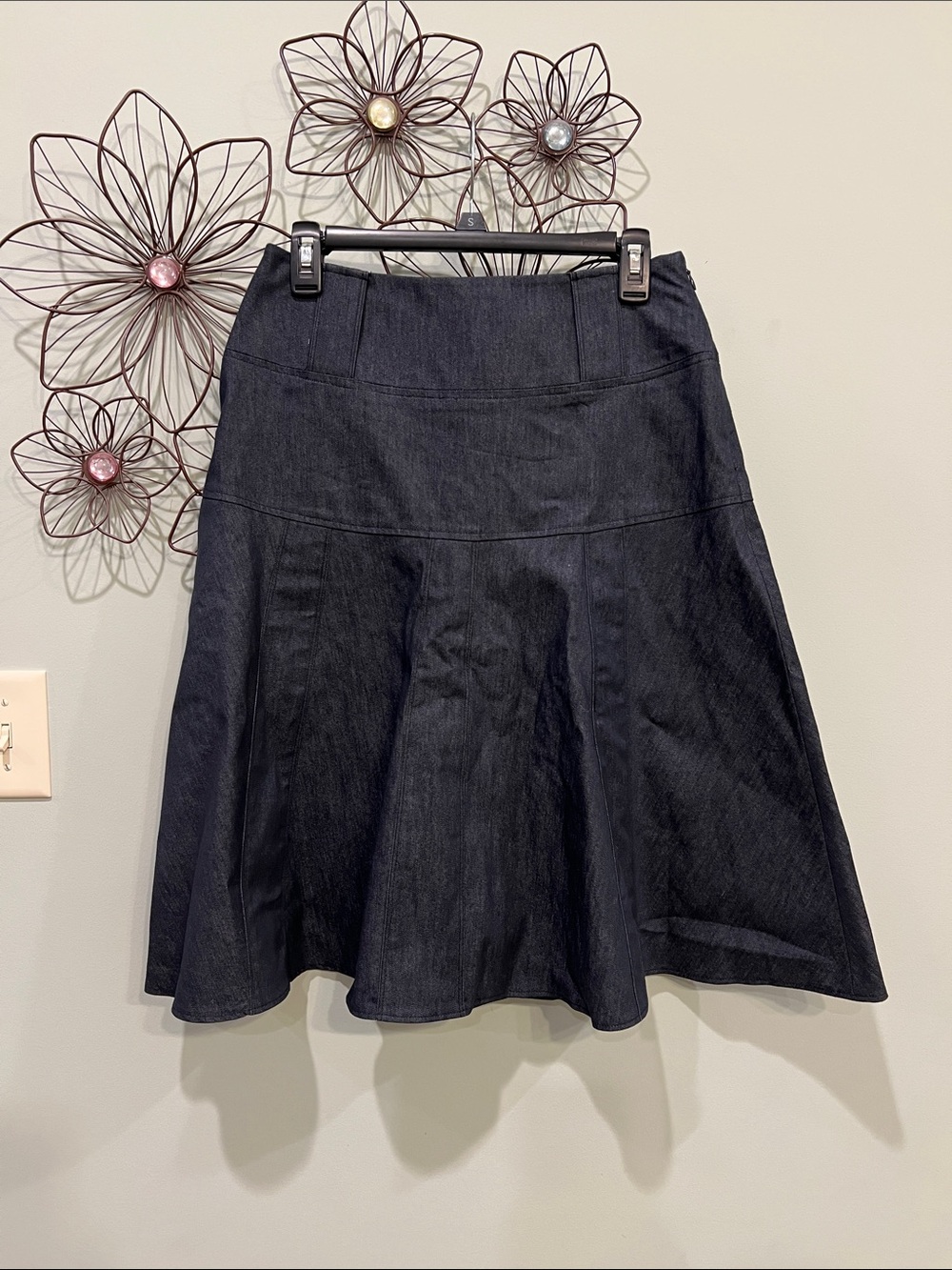 Worthington Dark Navy Flared Circle Skirt